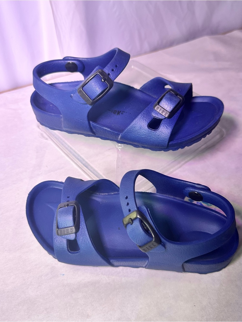 Birkenstock Kids Double-Strap Adjustable Royal Blue Sandals